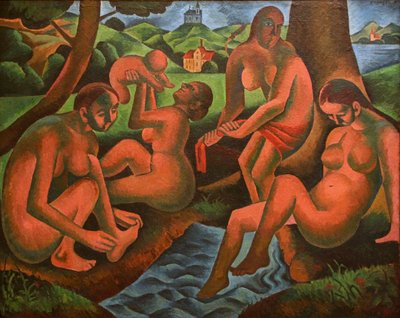 Donne che si bagnano in primavera da Bohumil Kubišta